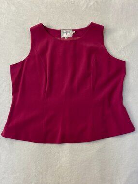 Louise Ricci Pink Magenta Sleeveless Blouse Office Business Casual Size 20